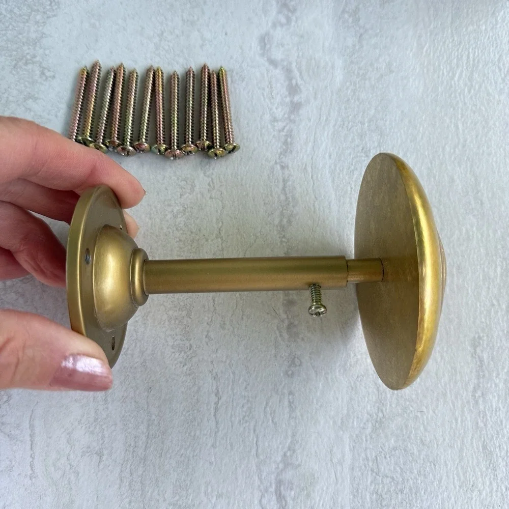 Set Of 4 Brass Tone Curtain Drapery Tiebacks 3